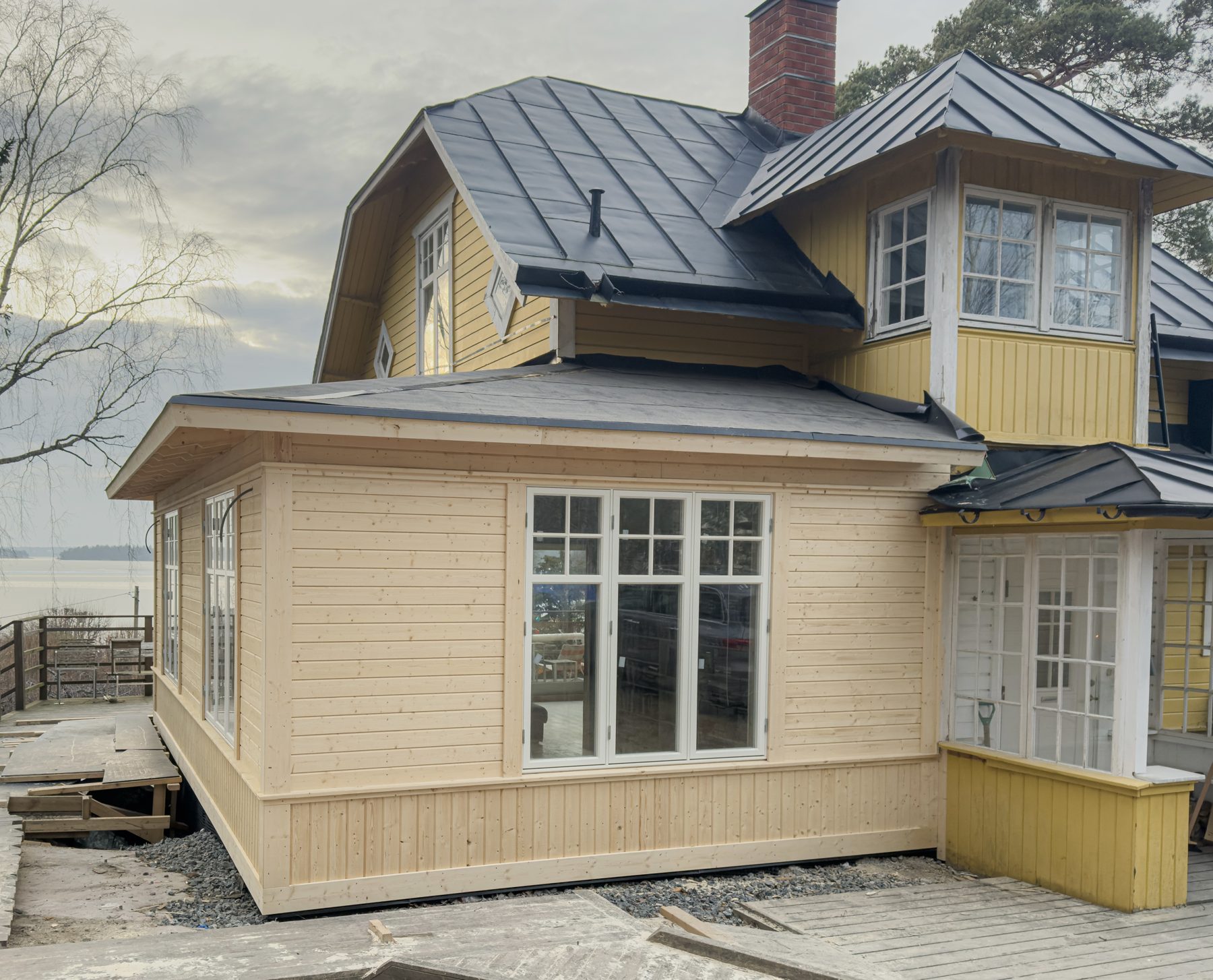 Villatillbyggnad i trä, ZG Bygg i Stockholm