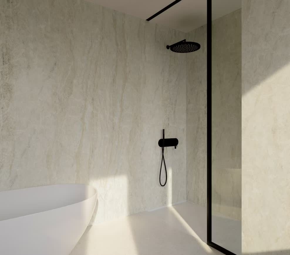 Cosentino Dekton ultrakompakt yta i ett badrum